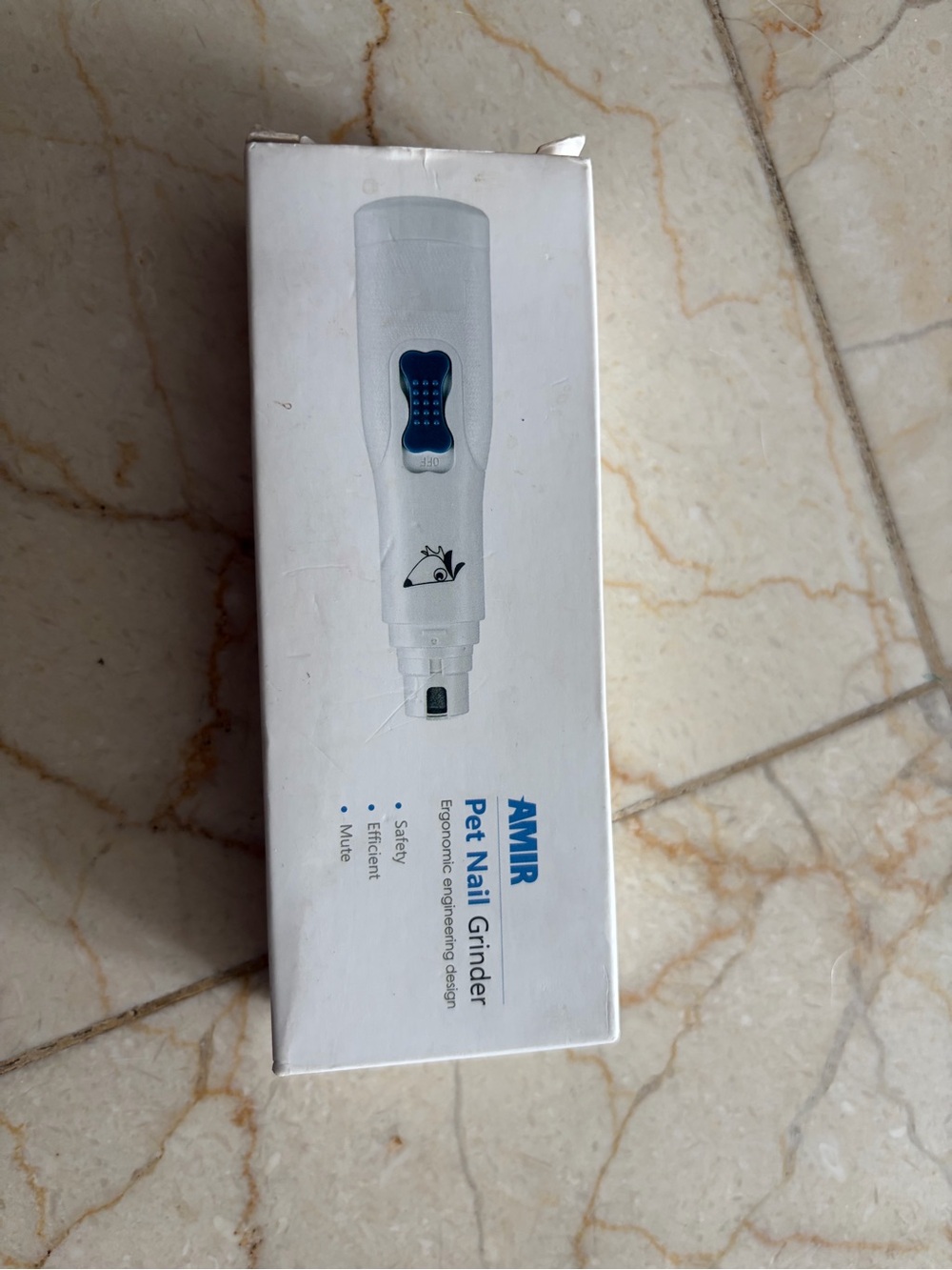 White & Blue Pet Nail Grinder